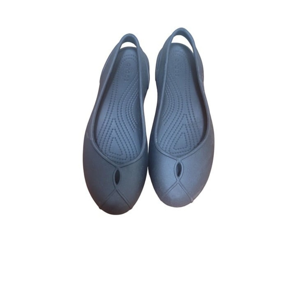 Crocs Rio Flat Women Size‎ 9 Black Slingback Pointed Toe Comfort Shoes